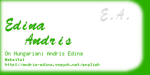 edina andris business card